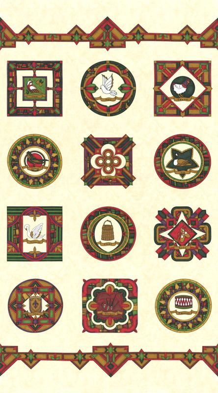 Moda Pre-Cut 22 Piece Fat Quarter Bundle - Twelve Days - Image 4