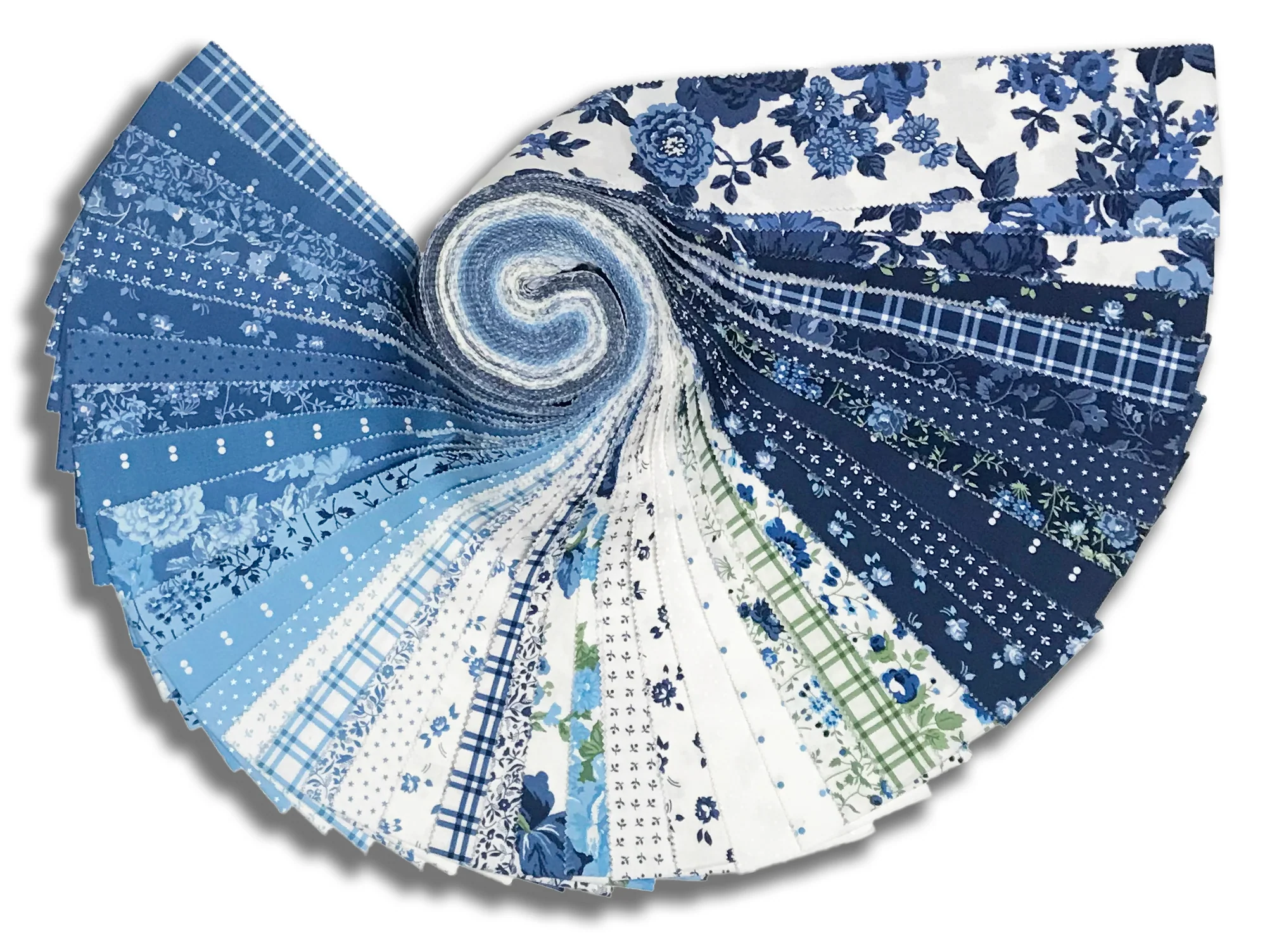 Moda Pre-Cut 40 Piece 2 1/2" Strips Jelly Roll - Blueprint