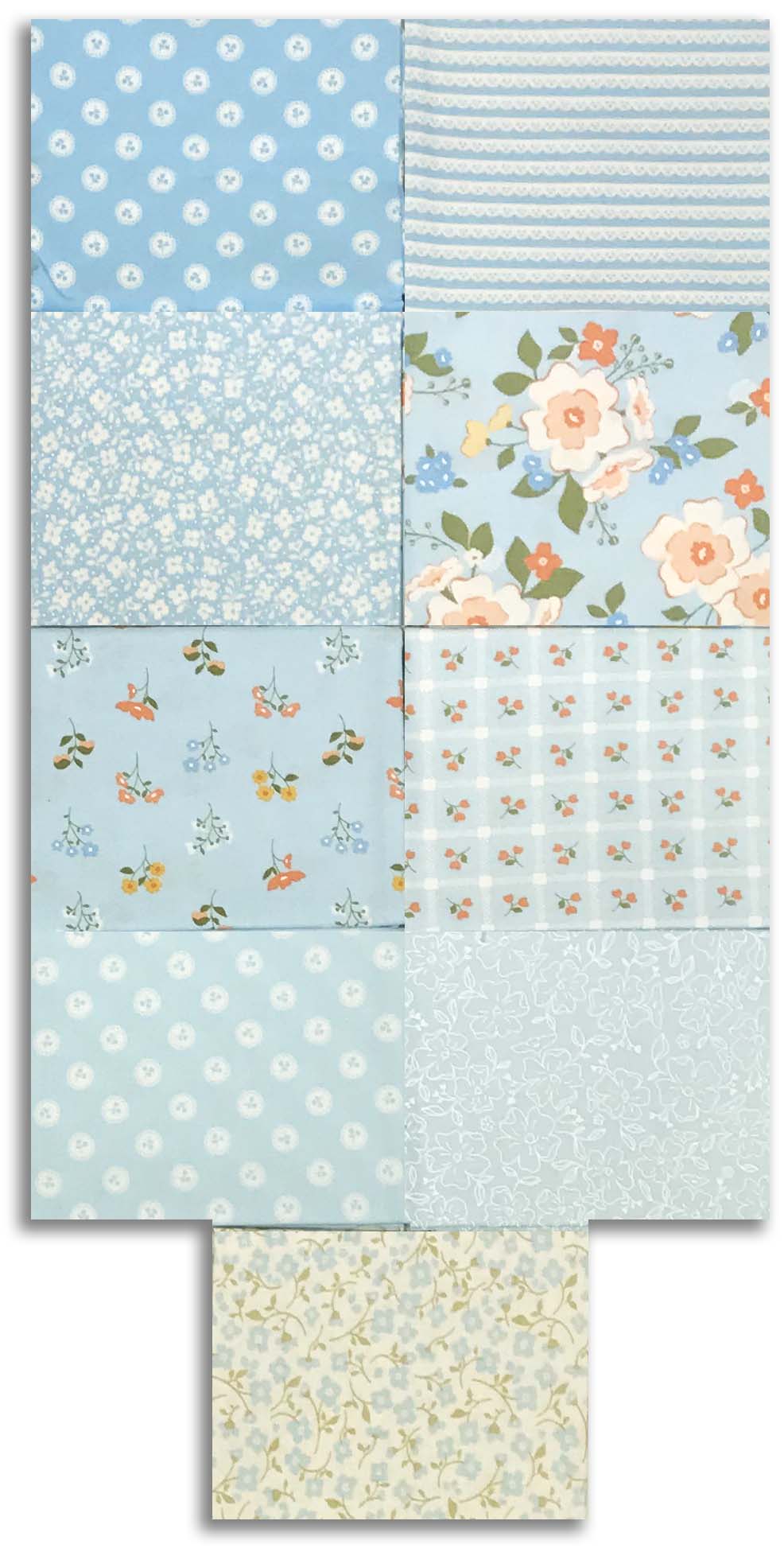 Moda - Pre-Cut 40 Piece Fat Quarter Bundle  - Dainty Meadow - Image 4