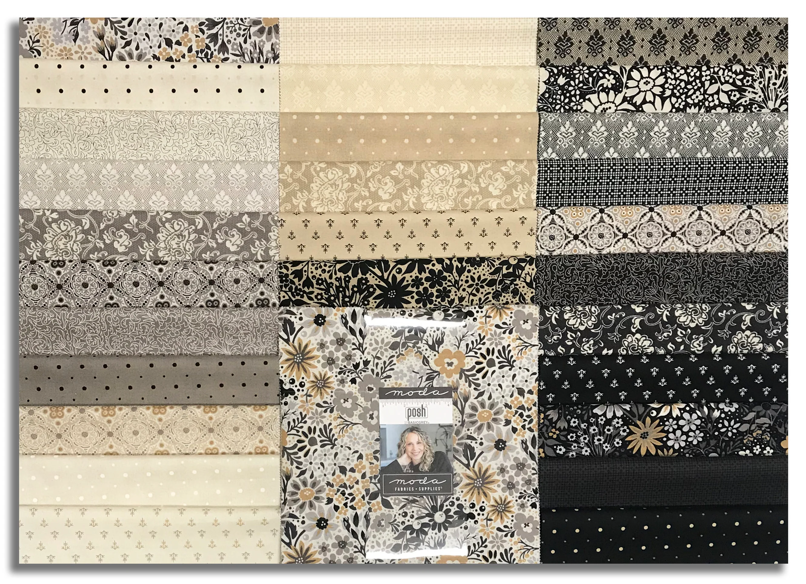 Moda Pre-Cut 42 Piece 10" Square Layer Cake - Posh