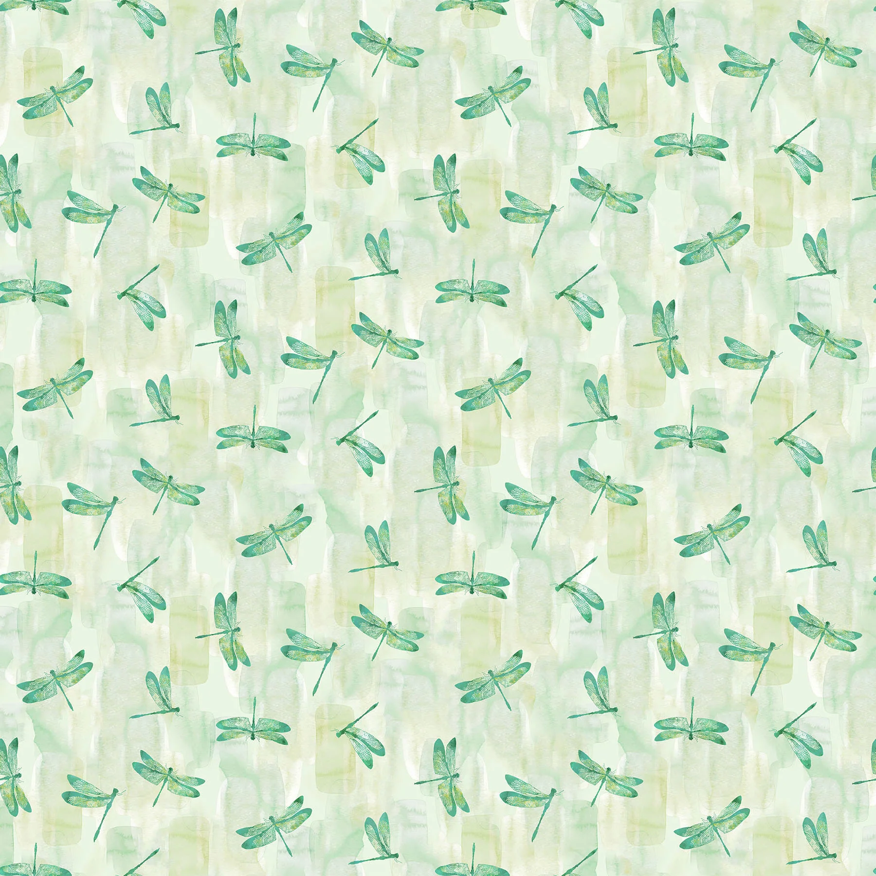 Northcott Luscious DP28754 72 Pale Green Dragonflies By The Yard