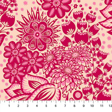 Northcott Overdressed AMT152 25L Red Totem By The Yard