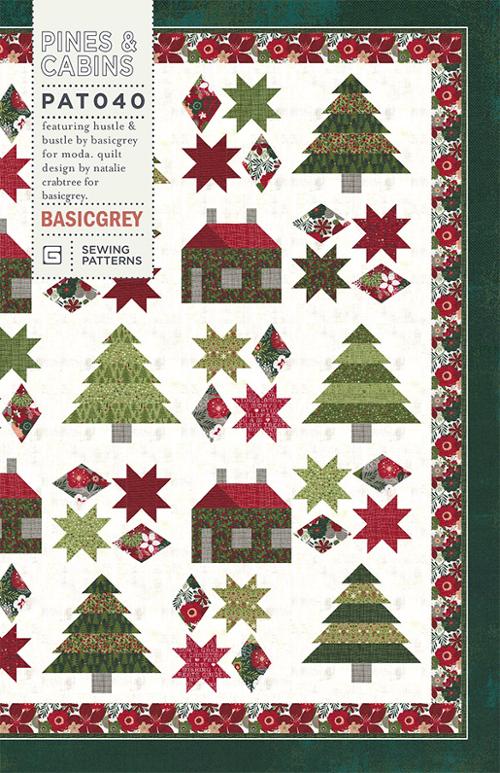 PINES & CABINS - BASICGREY Quilt Pattern 040 DIGITAL DOWNLOAD