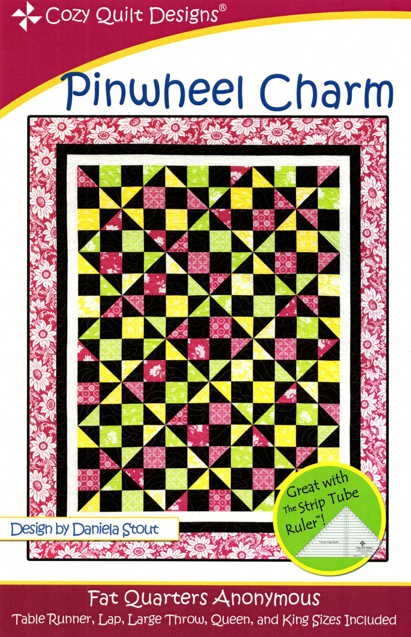 PINWHEEL CHARM - Cozy Quilt Designs Pattern DIGITAL DOWNLOAD