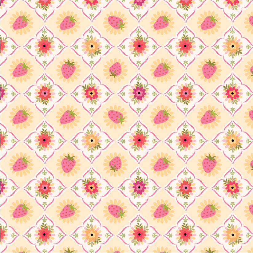 Poppie Cotton Calico Cowgirls CW24828 Feeling Quilty Yellow By The Yard