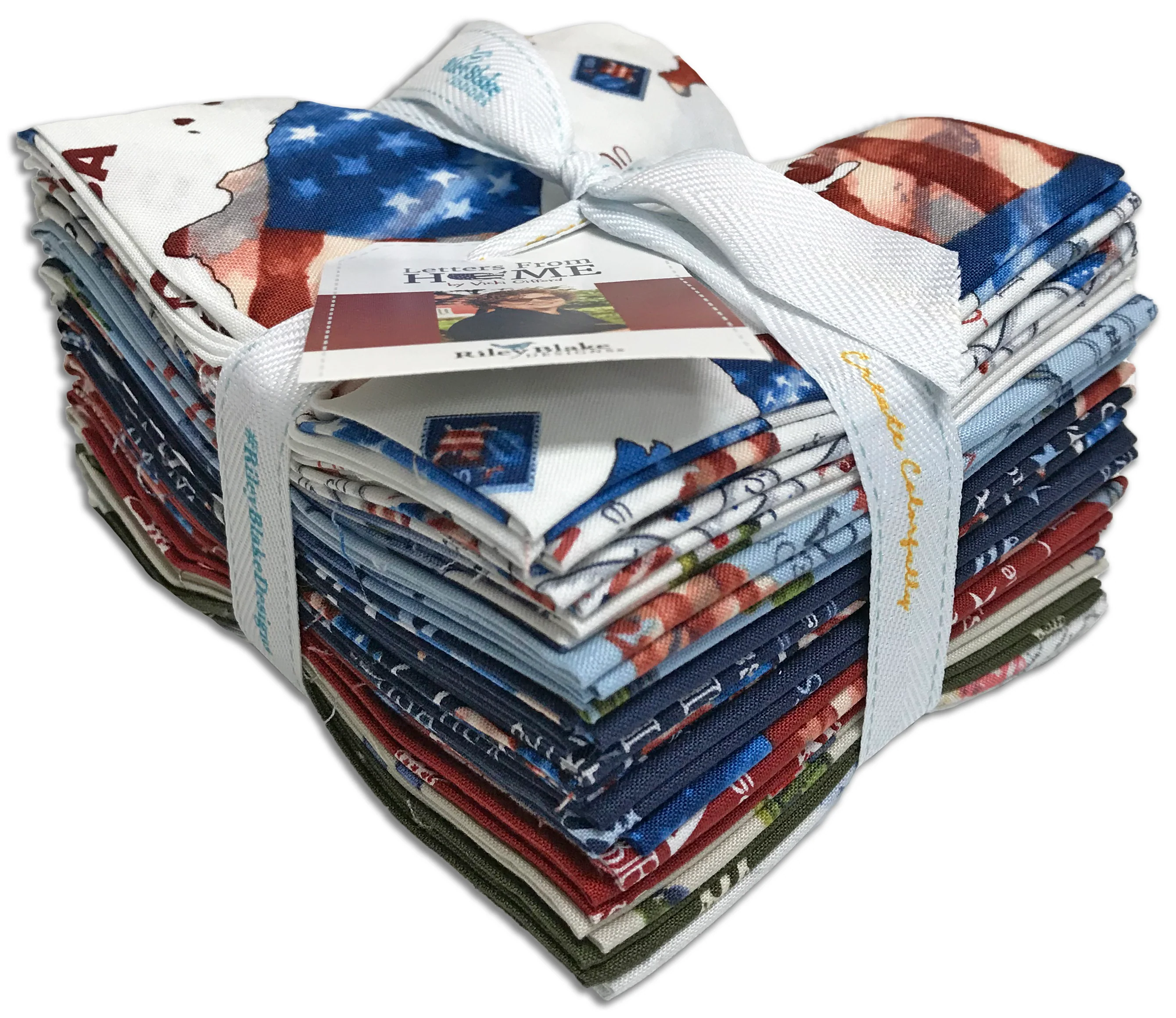 Riley Blake Pre-Cut 16 Piece Fat Quarters FQ-15610 16 - Letters From Home - Image 3