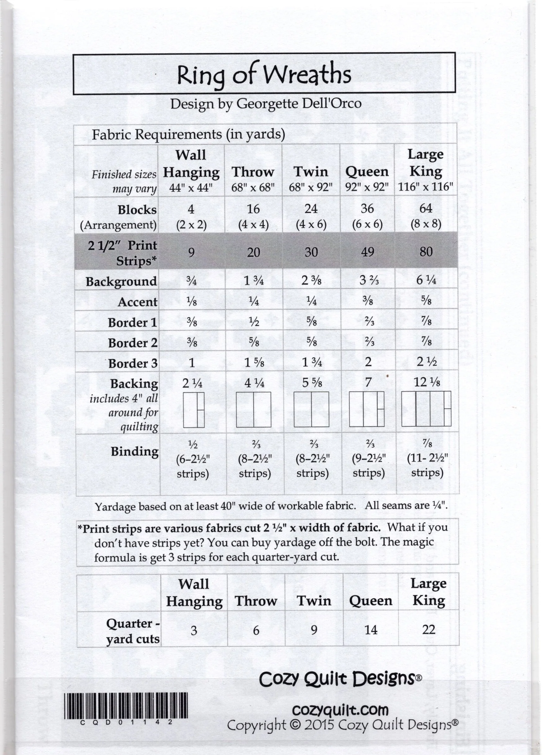 RING OF WREATHS - Cozy Quilt Designs Pattern DIGITAL DOWNLOAD - Image 2
