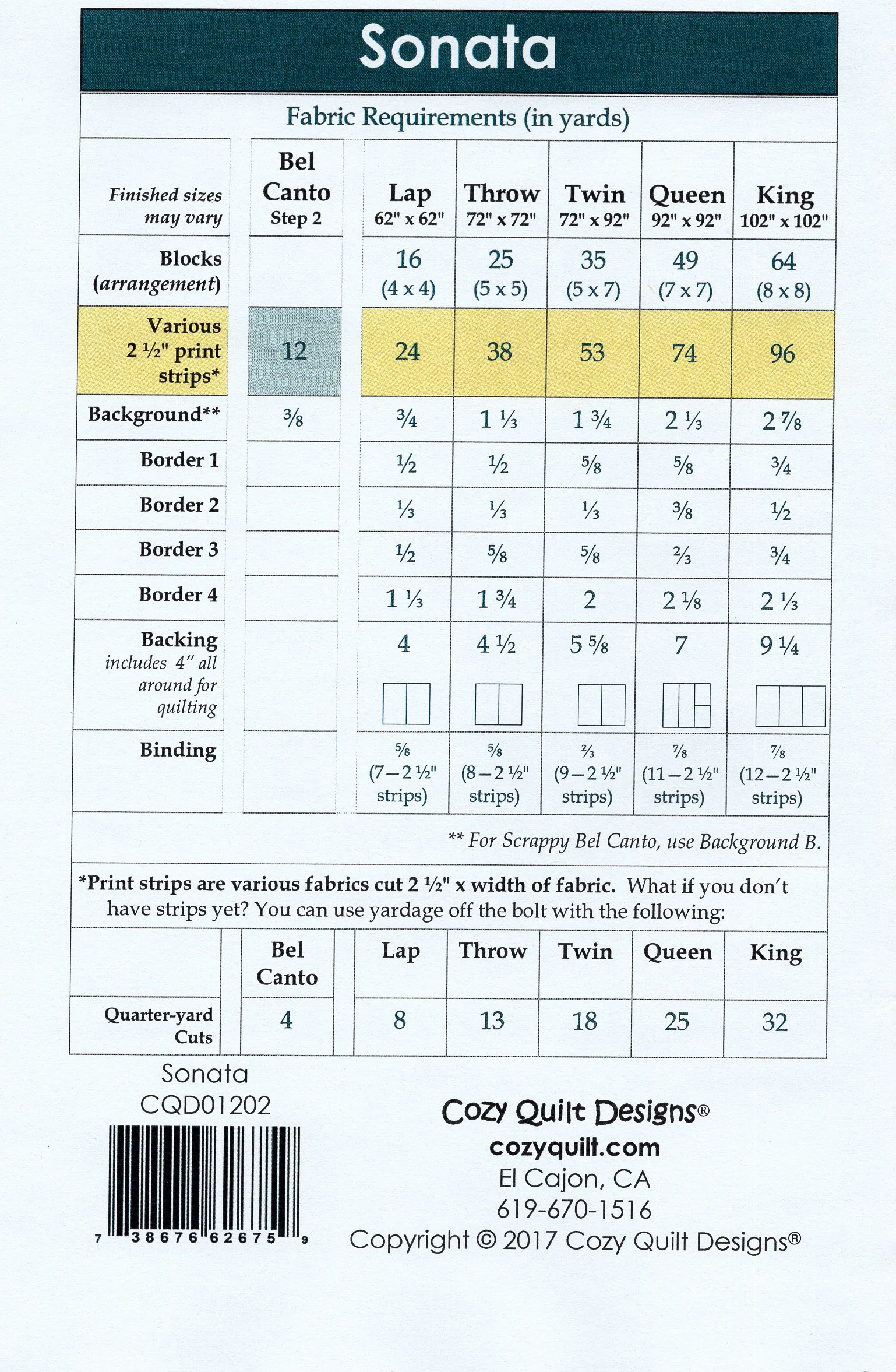 SONATA - Cozy Quilt Designs Pattern - Image 2