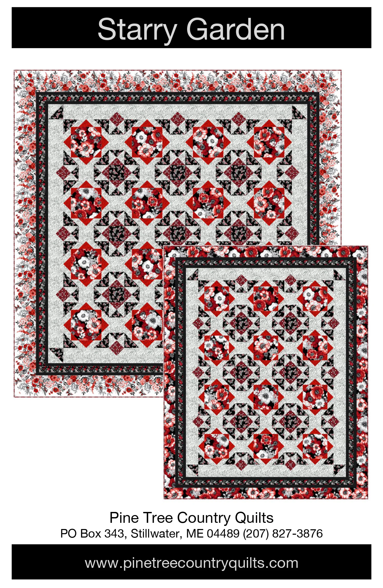STARRY GARDEN - Pine Tree Country Quilts Pattern - DIGITAL DOWNLOAD