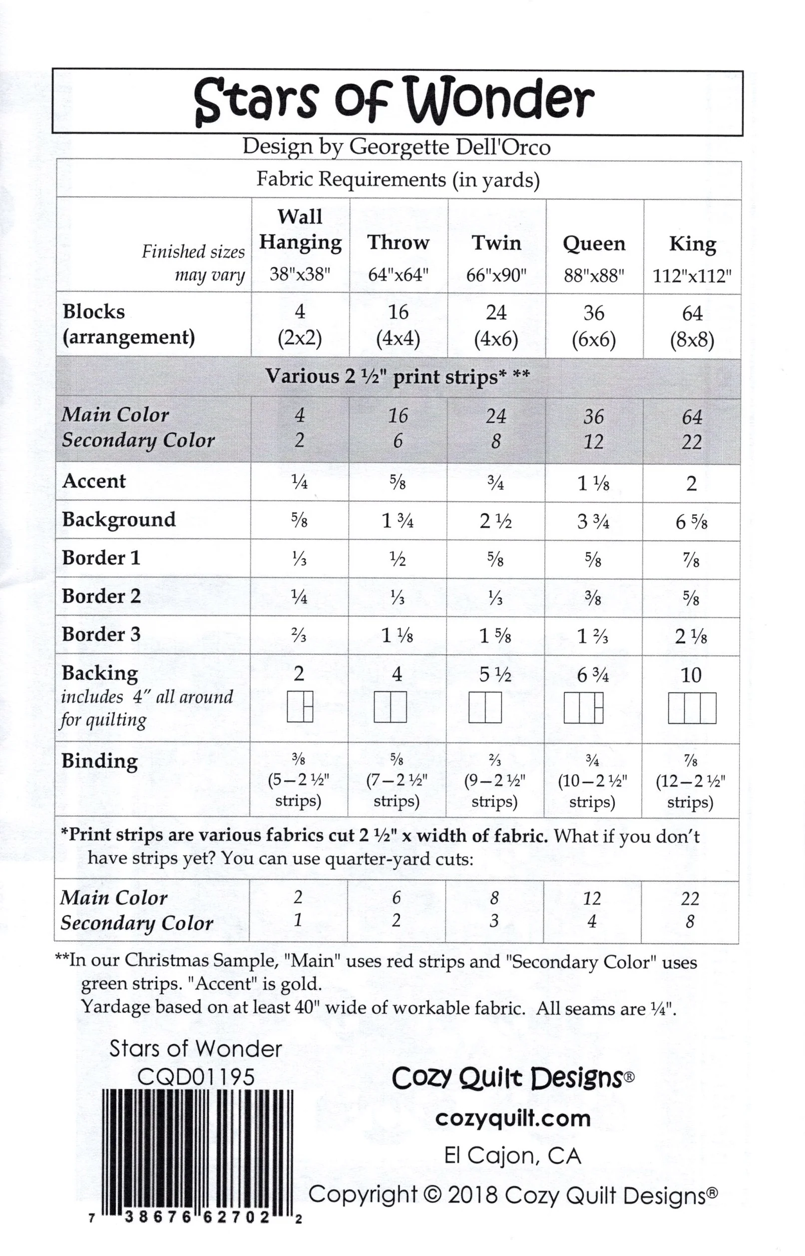 STARS OF WONDER - Cozy Quilt Designs Pattern DIGITAL DOWNLOAD - Image 2