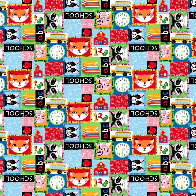 Studio E A Day At School 7173 81 Multi Stamps By The Yard