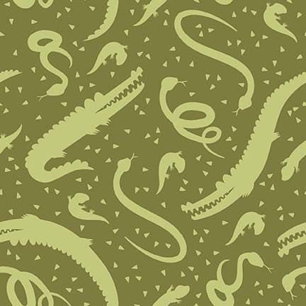 Studio E Aussie Oz-Born 8094 66 Green Reptiles By The Yard