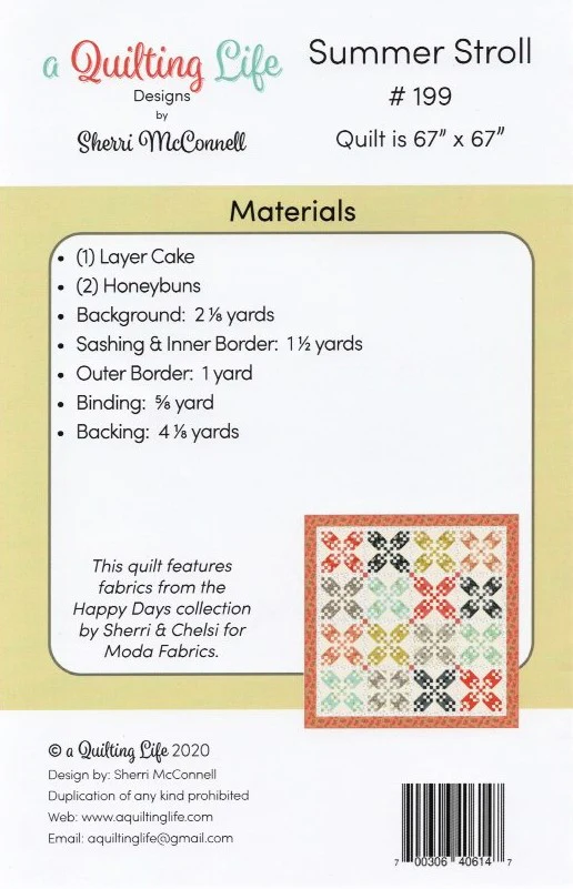 SUMMER STROLL - A Quilting Life Designs Pattern #199 - Image 2