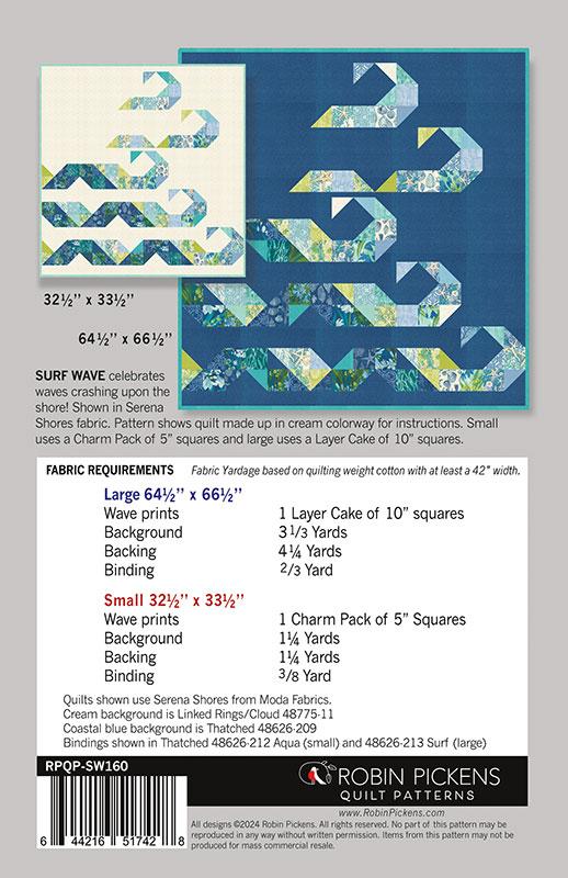 SURF WAVE - Robin Pickens Quilt Pattern SW160 - Image 2
