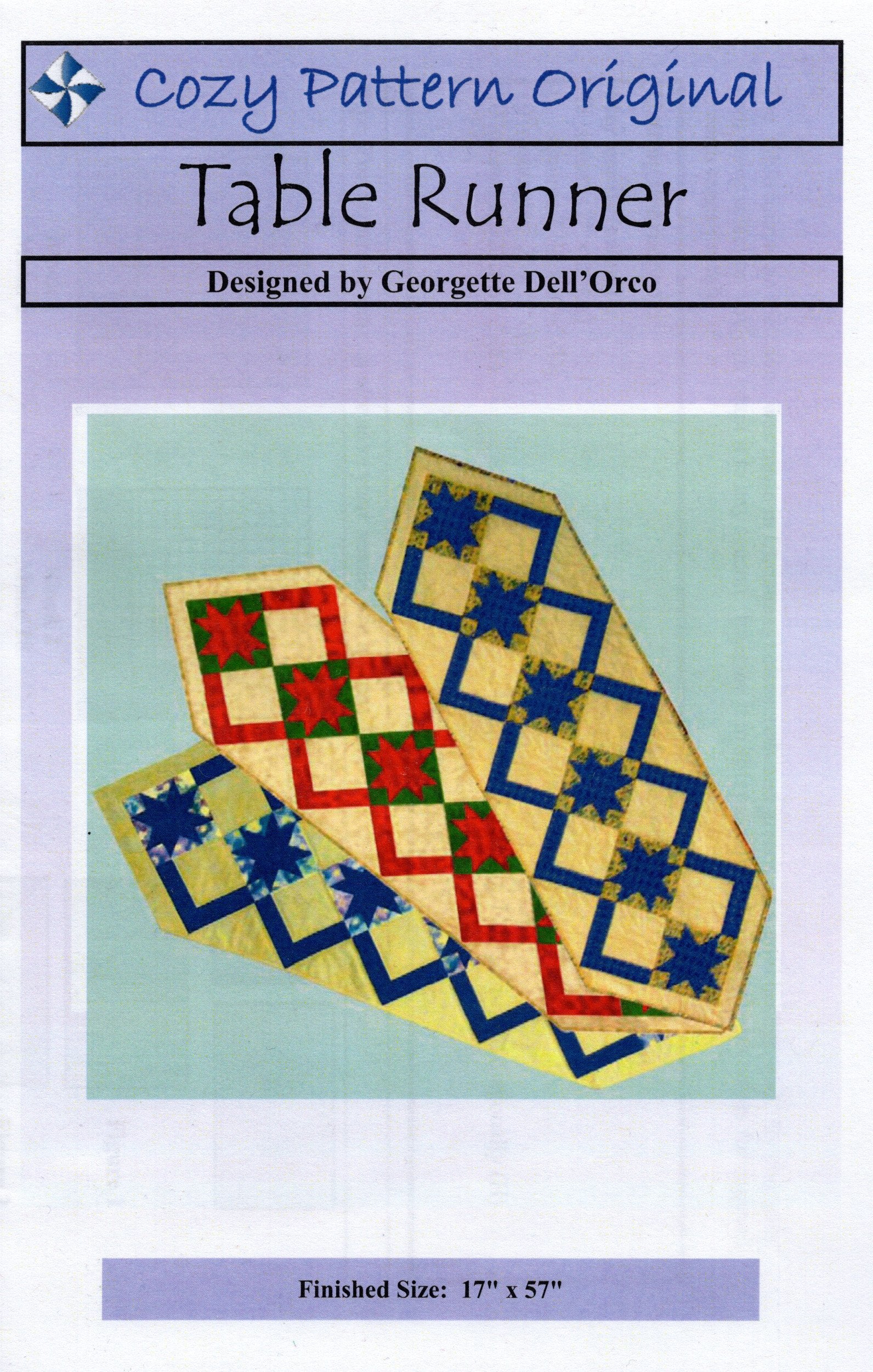 TABLE RUNNER - Cozy Quilt Designs Pattern DIGITAL DOWNLOAD