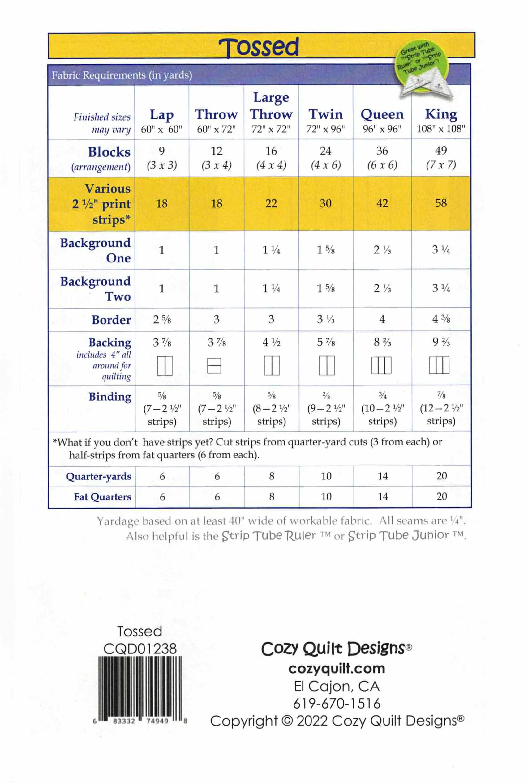 TOSSED - Cozy Quilt Designs Pattern - Image 2