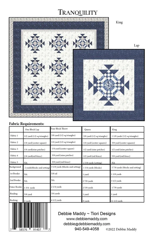 TRANQUILITY - Calico Carriage Quilt Designs Pattern CCQD180 - Image 2
