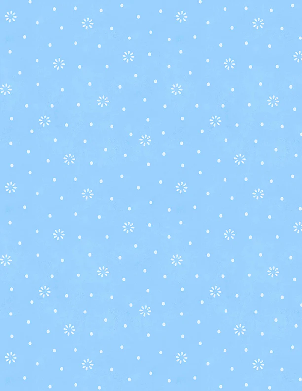 Wilmington Blissful Blues 49358 411 Blue Floral Dot By The Yard