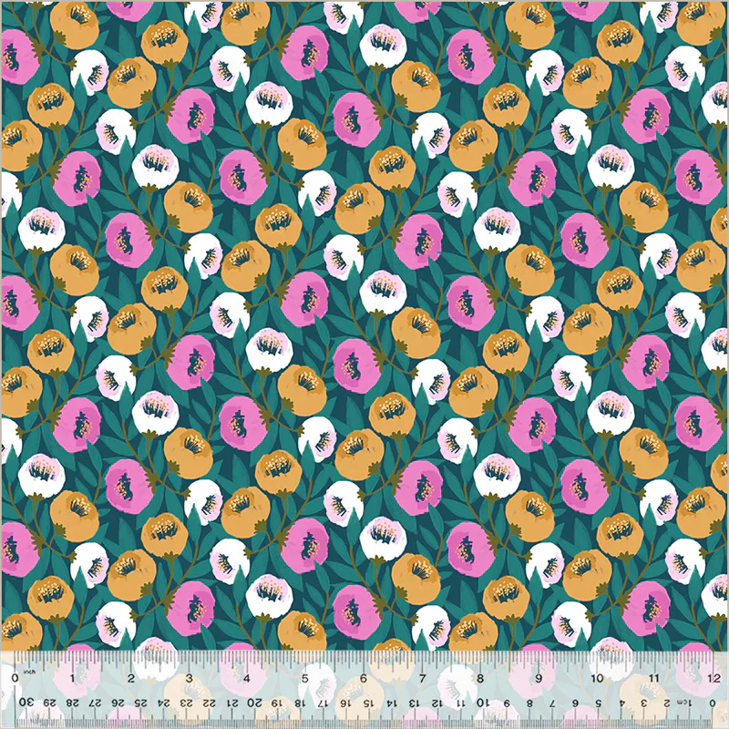 Windham Dayspring 54800 5 Teal Garland By The Yard