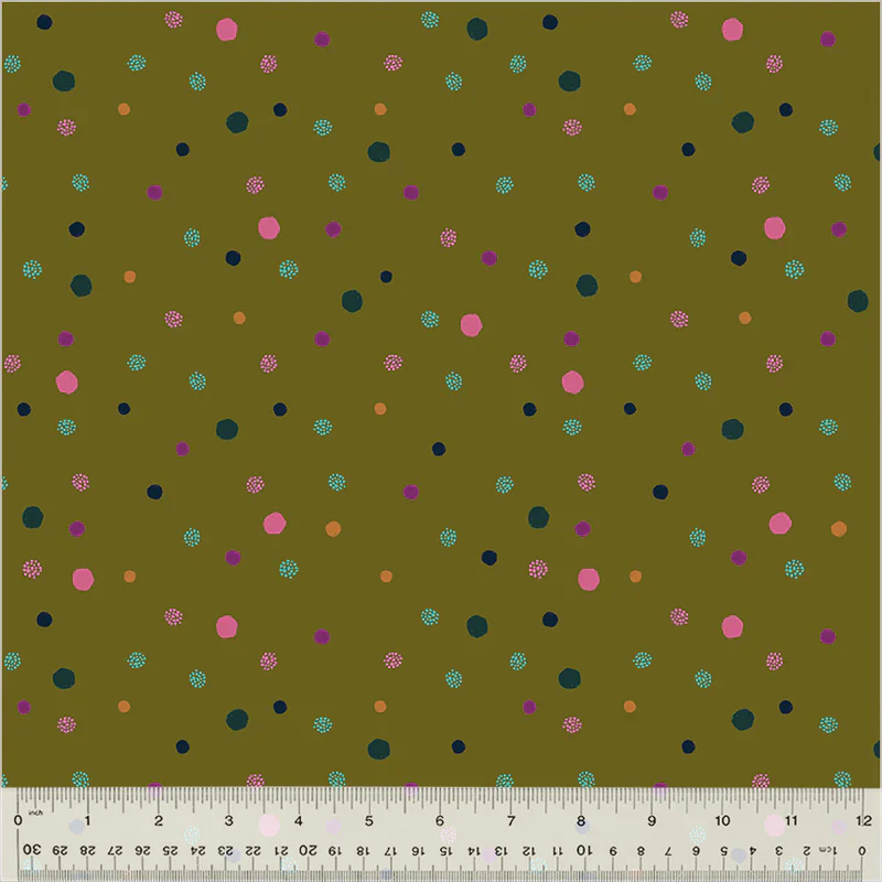 Windham Dayspring 54801 3 Olive Dot By The Yard